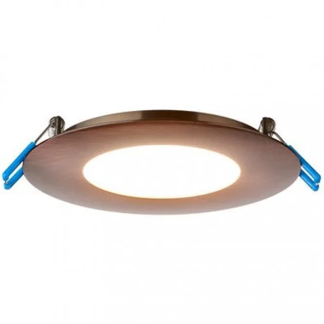 Lotus LED 13.5 Watt 4" Ultra Slim Round Recessed LED Downlight - 2700K - 750 Lumens - Brushed Copper — Lotus LED (13.5W, 75W)