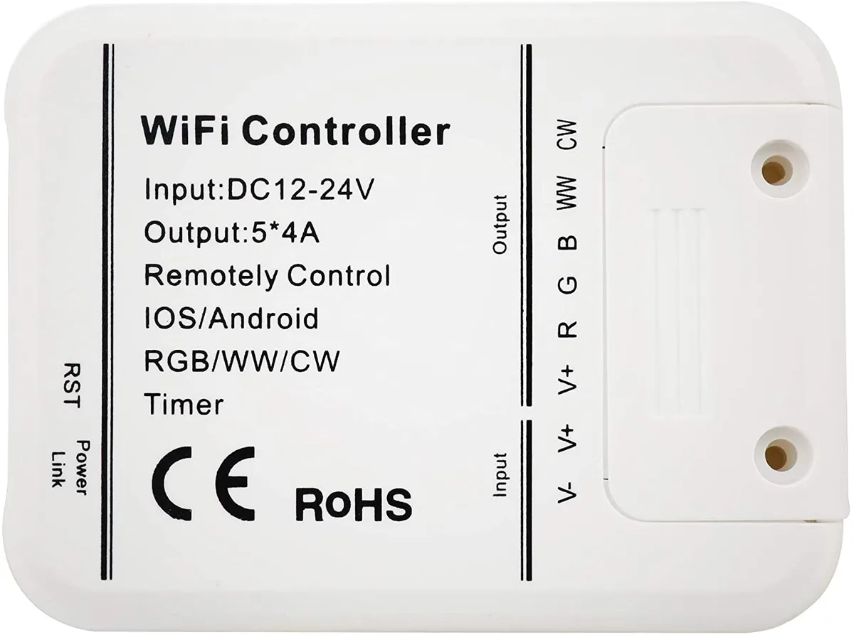 LEDENET Smart WiFi LED Controller 5 Channels Control 4A5CH CW/WW RGB RGBW RGBWW LED light, — Certified