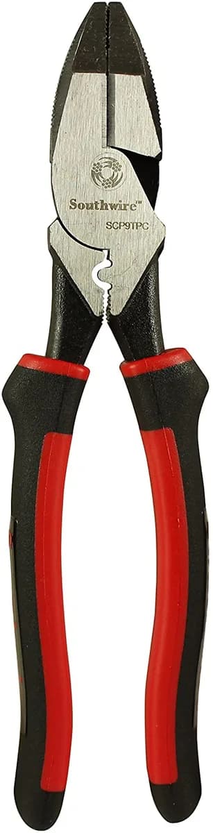 Southwire Tools SCP9TPC 9" High-Leverage Side Cutting Pliers W/Fish Tape Puller — Southwire (9in, 8in)