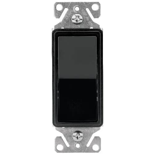 Eaton Decorator Switch - Single Pole - 15 A - 125 V - Black — EATON