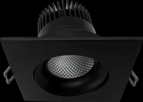 Votatec VO-SP3.5W12-120-D-5WAY Square/BK 3.5 Inch Square Black Regressed Gimbal LED Pot Light 5CCT 120V — VOTATEC (10W, 12W)