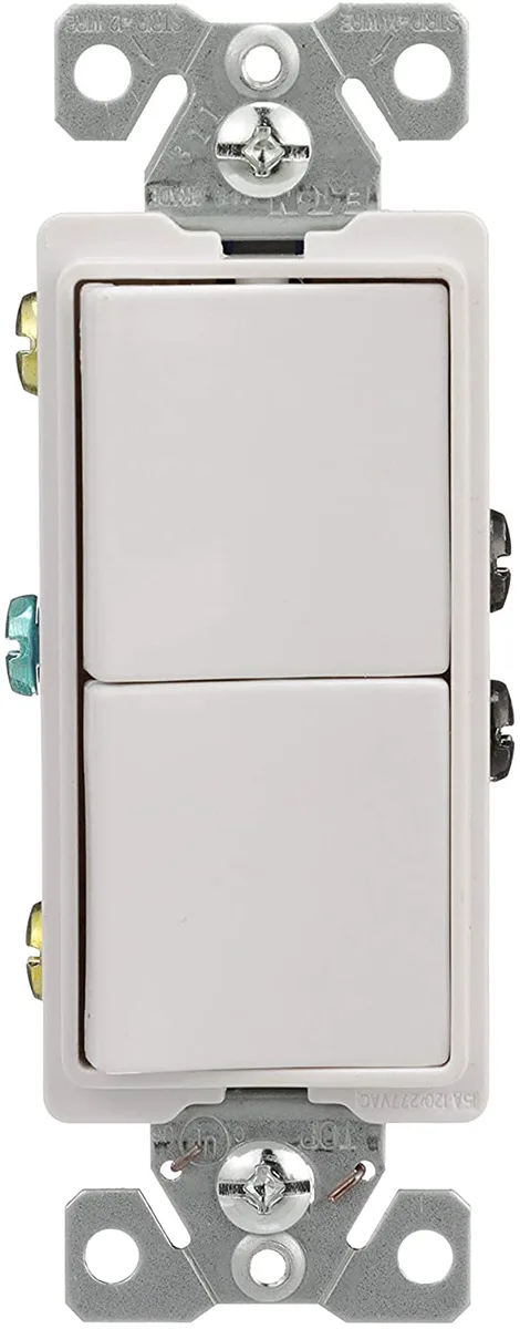 EATON 7728W-SP Single-Pole Combination Switches, White — EATON