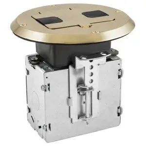Hubbell RF515BR Flush Floor Box Kit — Hubbell