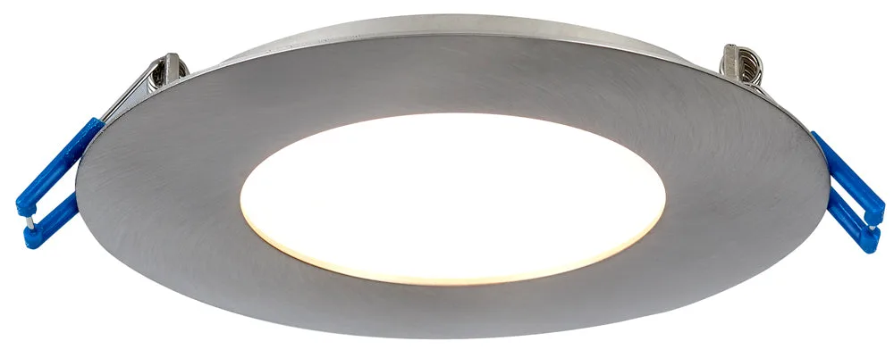 Lotus LED 13.5 Watt 4" Ultra Super Thin Round Recessed LED Downlight - 4100K - 850 Lumens - Brushed Nickel — Lotus LED (13.5W, 9W)