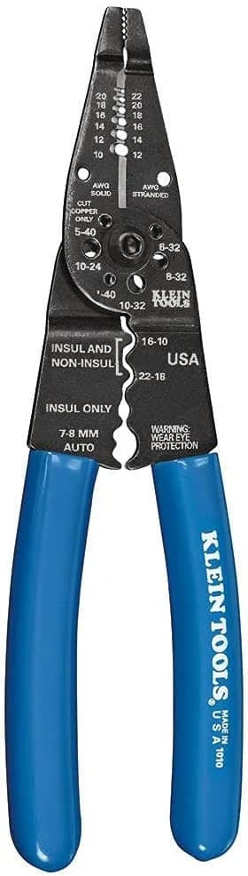 Klein Tools 1010 Multi-Purpose Long Nose Wire Cutter, Crimper, Stripper & Bolt Cutter – 8-Inch Electrician’s Tool 74404-4 — Klein Tools