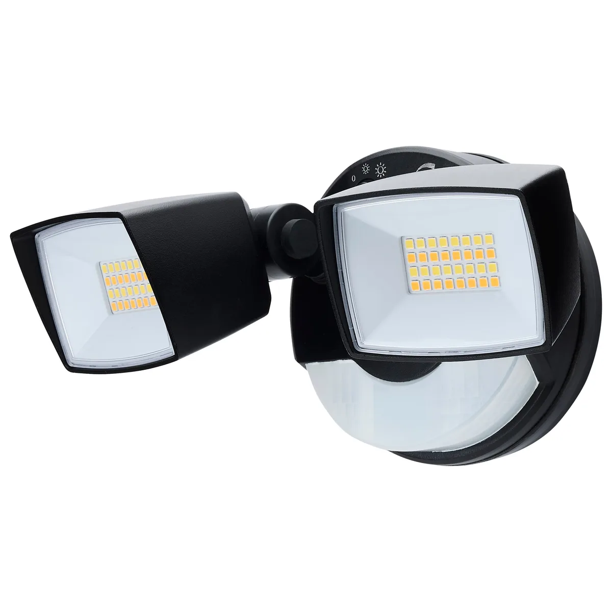 SATCO 65-998 LED Security Light with Nightlight PIR Sensor Black — Satco (17W, 25W)