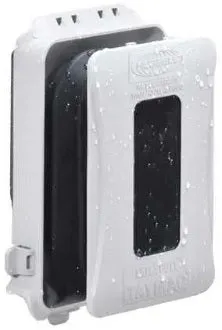 Taymac ML500WCN Hubbell 1-Gang Weatherproof In-Use Cover, Expandable, EXTRA DUTY®, White — Hubbell (1in, 3in)