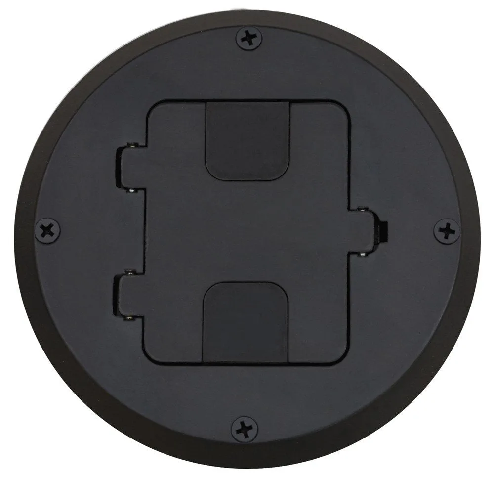 Hubbell Wiring Systems RF515BK tradeSELECT Aluminum Floor Box for Structural Wood Floor, 15A, 125V, Black Paint — Hubbell
