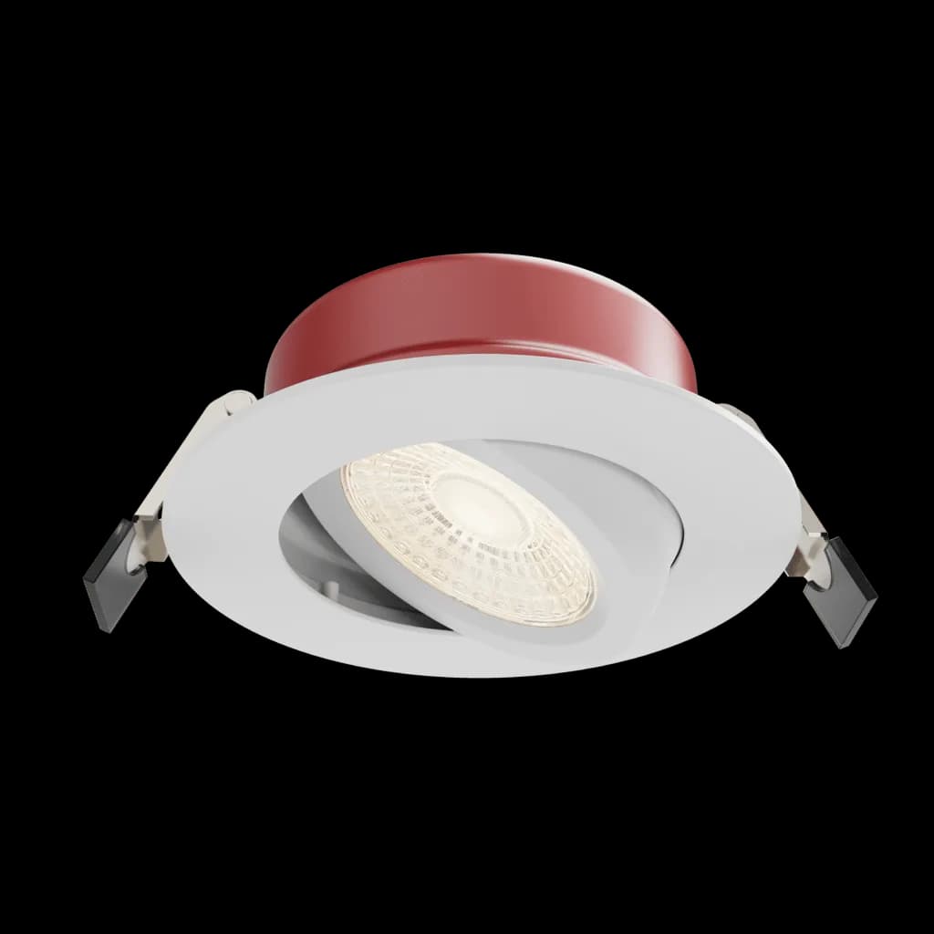 Votatec VO-GRP4W10-120-D-5Way-FR 4 Inch Fire Rated Gimbal Round Slim LED Pot Light 10W 5CCT 120V — VOTATEC (10W, 2700K)