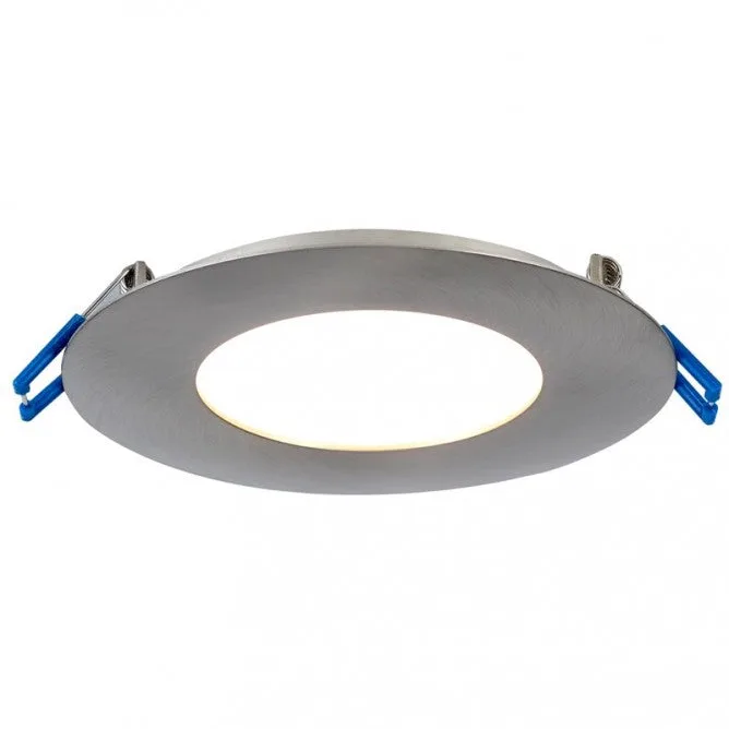 Lotus LED 13.5 Watt 4" Ultra Slim Round Recessed LED Downlight - 4000K - 800 Lumens - Brushed Nickel — Lotus LED (13.5W, 75W)