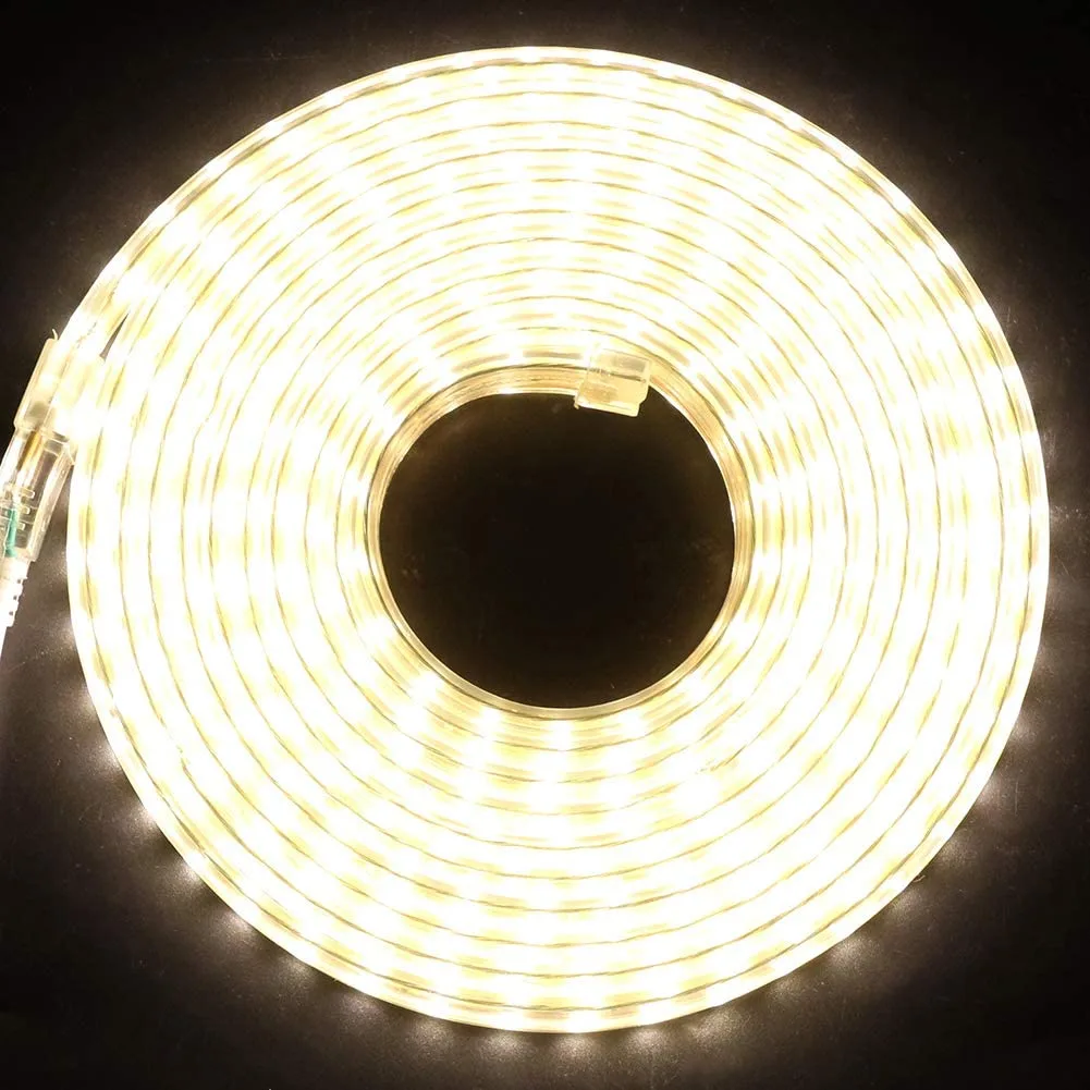 110V SMD 5050 LED Strip Lights Waterproof Flexible with US Plug 100m Warm White for Home, Indoor and Outdoor Garden-50 METRES (4000K) — Certified (4000K)