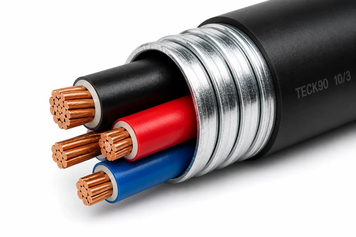 10/3 TECK90 Armoured Copper Cable – 1000V Outdoor Feeder Wire – Per Meter — Certified