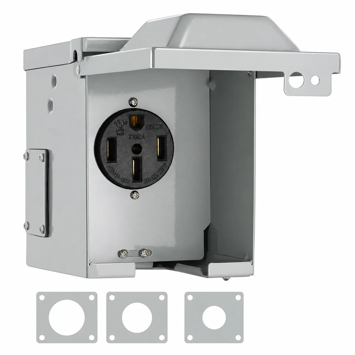 RAB Design 086086 POB-RVEV 50A NEMA 14-50R Outdoor RV/EV Power Outlet Box — RAB