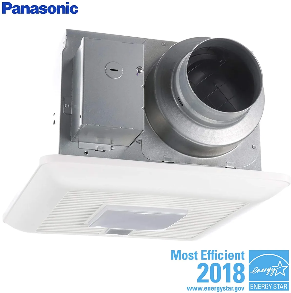 Panasonic FV-0511VQCL1 WhisperSense DC fan-LED Lights Motion and Humidity Sensors Delay Timer Pick-A-Flow Speed Selector 50, 80 or 110 CFM VQCL1 — Panasonic (3000K, 4in)