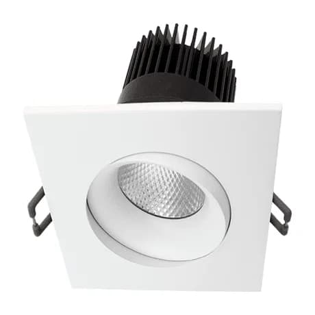 Votatec VO-SP3.5W12-120-D-5WAY Square/WH 3.5 Inch Square White Regressed Gimbal LED Pot Light 5CCT 120V — VOTATEC (10W, 12W)