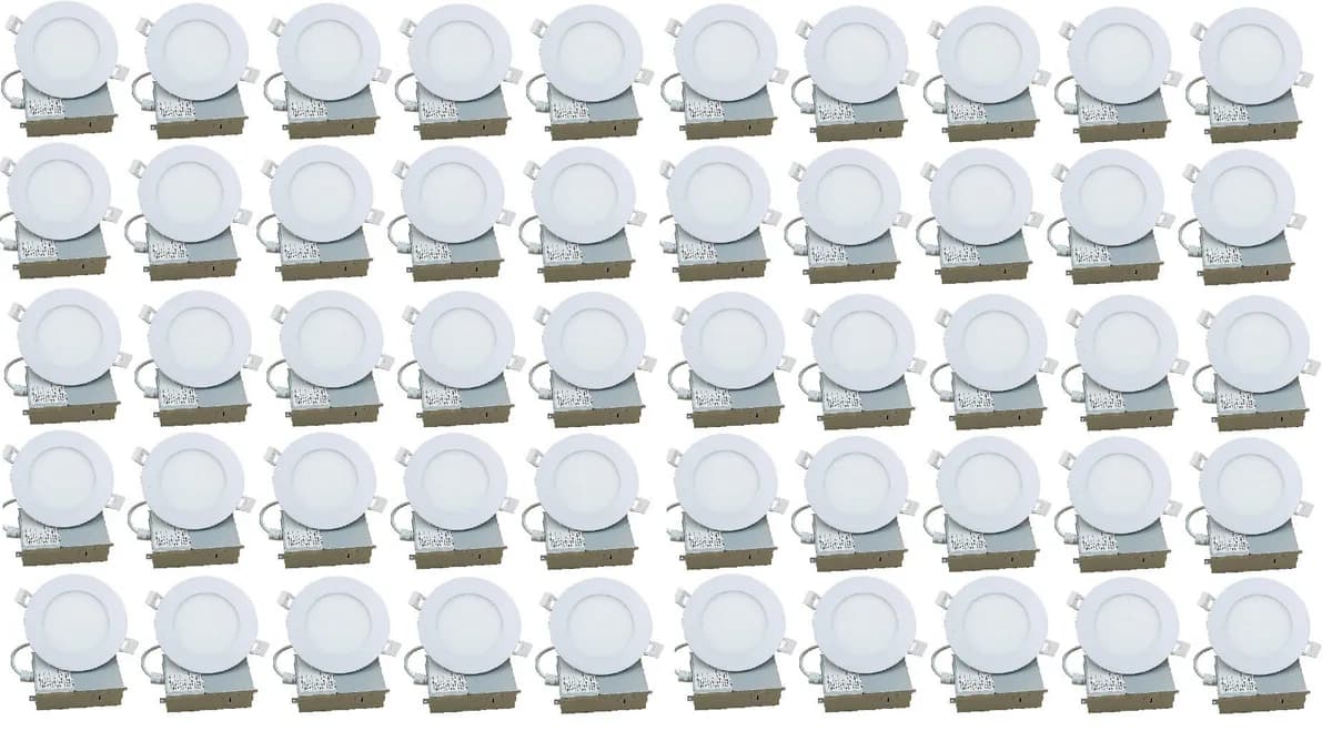 Lightrix 4” LED Slim Panel 9W 750LM Potlight 6K (Pack of 40) — Certified (9W, 80W)