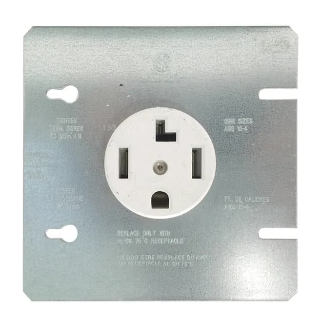 Eaton 1167-2 Dryer Receptacle - 30A - 125/250V - 3-Pole - White — EATON