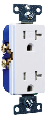 Eaton TR1307W-BOX Deco 20Amp Receptacle, 125V, White — EATON