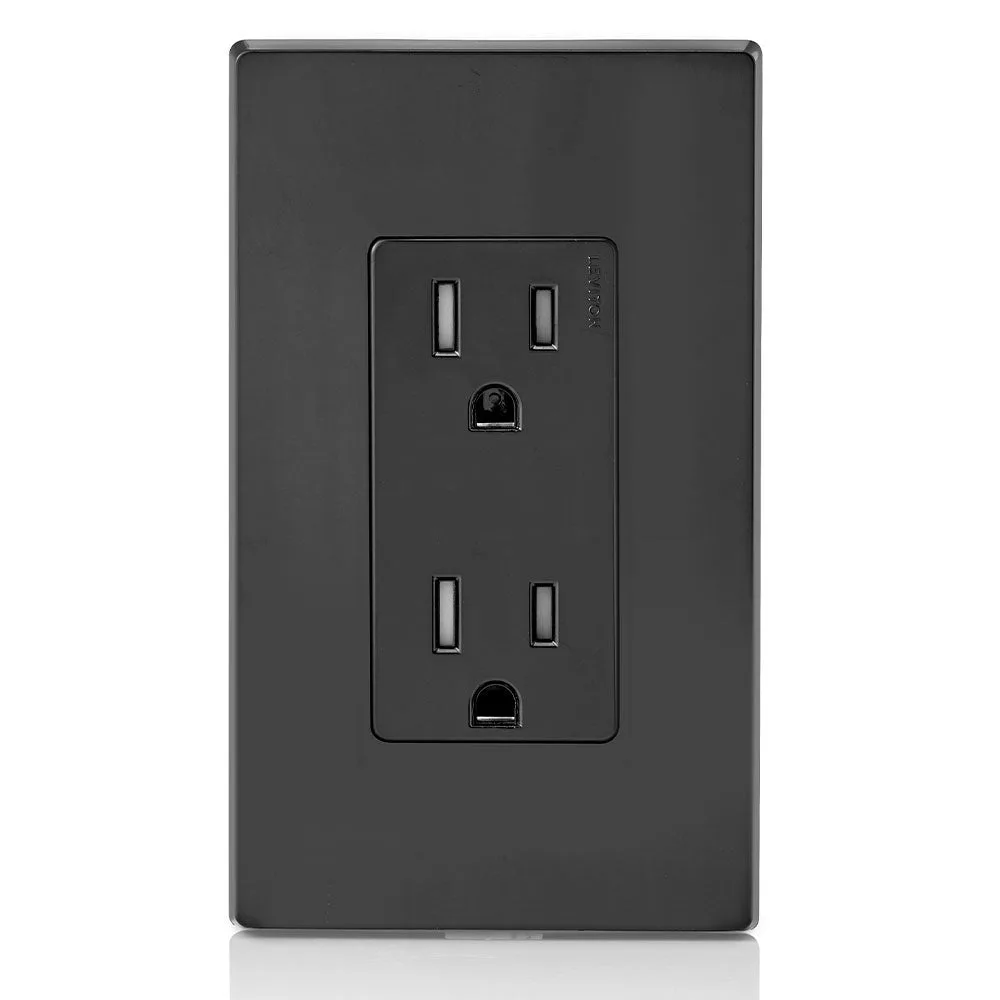 Leviton T5325 15 Amp Decora Tamper-Resistant Duplex Outlet — LEVITON
