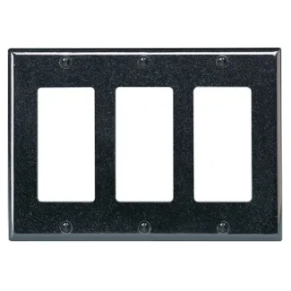 Leviton PJ263 3-Gang Decora/GFCI Device Decora Wallplate/Faceplate, Midway Size — LEVITON