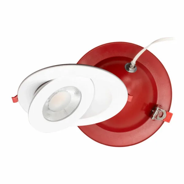 LotusLED 6″ Round Fire Rated Floating 5CCT Gimbal Recessed LED 15W — Lotus LED (15W, 120W)