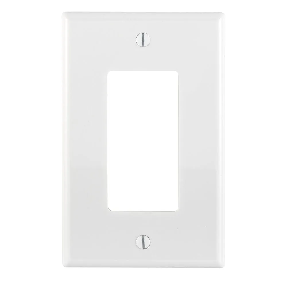 Leviton PJ26-W 1-Gang Decora/GFCI Device Decora Wallplate, Midway Size — LEVITON