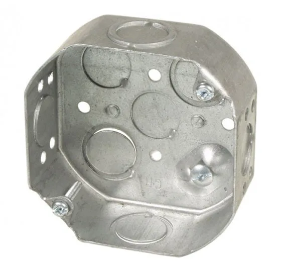 54151-K 4″ Diam octagon box 1/2″ & 3/4″ knockouts — Vista (4in, 2in)