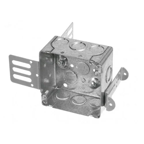 52171-KSSX-1 4″ Square Steel Stud Box Knockouts & Bracket — Vista (4in, 2in)