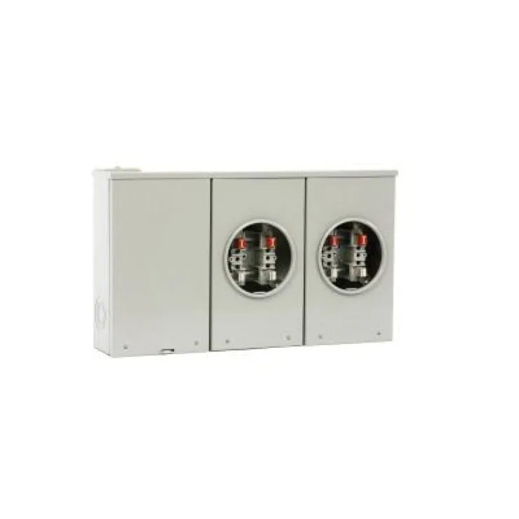 Hydel HC44R - Meter Sockets - 4 gang - 400 Amp main - c/w blank compartment on left side - 200A 600V per position - 4 Meter Positions - 4 Jaw meter socket — Hydel