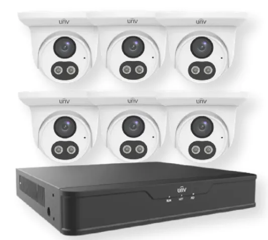 Uniview UNV EKDL-S31P8T46T2 8-Channel 4MP PoE NVR Kit with Person/Vehicle Detection — Uniview (30W, 75W)