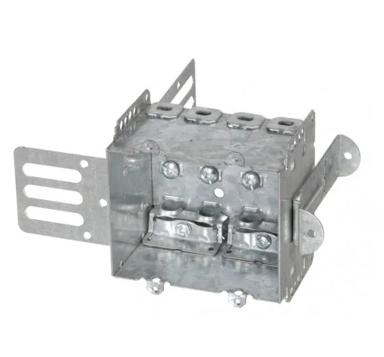2104-LSSA-2X 2 1/2″ Deep Non-Gangable 2 Gang Steel Stud Box — Vista (2in, 8in)