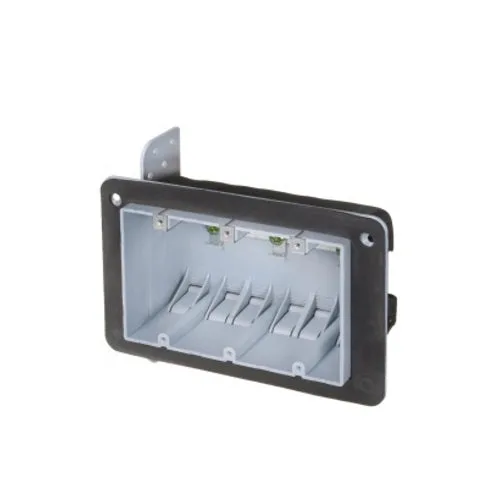 Plastic Device Box, 3-Gang with Vapor Barrier — Vista