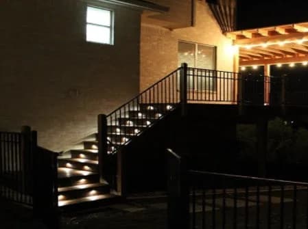 LED Stair-Step Light Kit Black (Pack of 6) — Certified (0.4W, 3200K)