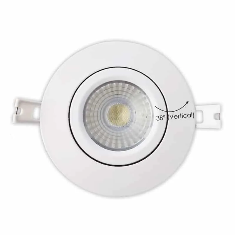 Votatec VO-GRP4W10-120-D-5WY 4 Inch Gimbal Round Slim LED Pot Light 10W 5CCT 120V — VOTATEC (10W, 2700K)