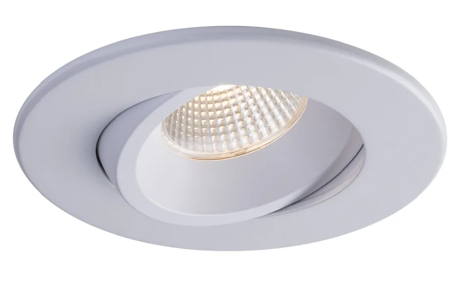 Liteline LUNA RA4-12RG-90WH 4" Round Regressed Gimbal LED Recessed Light – White — LITELINE (12W, 2700K)