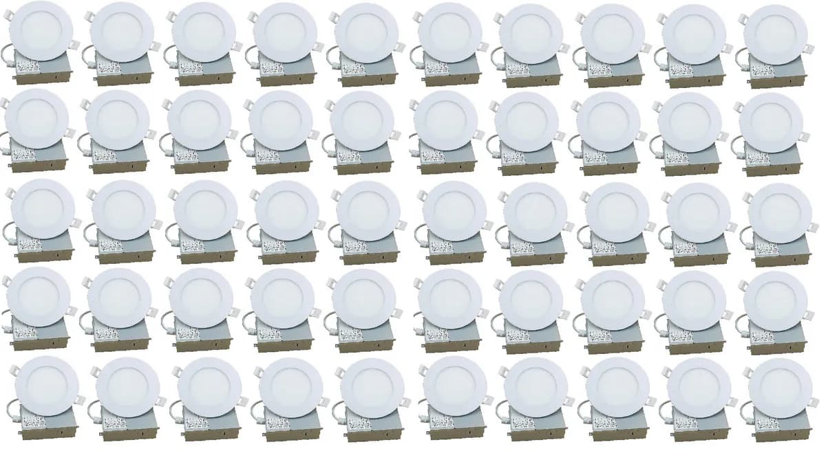 Lightrix 4” LED Slim Panel 9W 750LM Potlight 4K (Pack of 40) — Certified (9W, 80W)