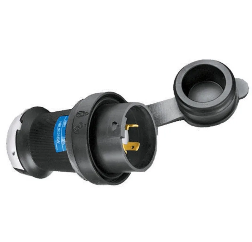HUBBELL HBL2321SW Twist-Lock®, Watertight Safety-Shroud® Locking Male Plug 20 A, 250 VAC, Standard, Shrouded — Hubbell