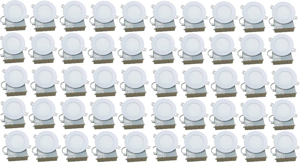 Lightrix 4” LED Slim Panel 9W 750LM Potlight 3K (Pack of 40) — Certified (9W, 80W)