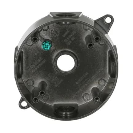 Hubbell-Bell 5361-2 Outdoor Round Weatherproof Box, Five 1/2 in. Threaded Outlets, Bronze — Hubbell (2in)