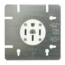 Eaton 1168-2 Stove Receptacle - 50 A - 125/250 V - Plastic - White — EATON