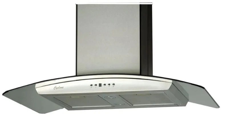 Cyclone Alito Collection SC301 36" Wall Mount Range Hood Kitchen Exhaust Fan With Mesh Filter — Cyclone (1.4W, 200W)