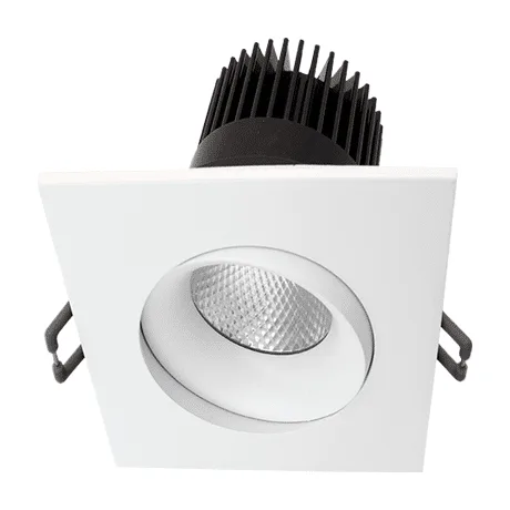 Votatec VO-SP3.5W12-120-D-5WAY Square/WH 3.5 Inch Square White Regressed Gimbal LED Pot Light 5CCT 120V — VOTATEC (10W, 12W)