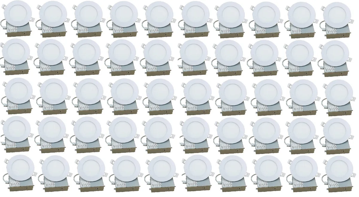 Lightrix 4” LED Slim Panel 9W 750LM Potlight 6K (Pack of 40) — Certified (9W, 80W)