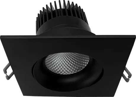 Votatec VO-SP3.5W12-120-D-5WAY Square/BK 3.5 Inch Square Black Regressed Gimbal LED Pot Light 5CCT 120V — VOTATEC (10W, 12W)