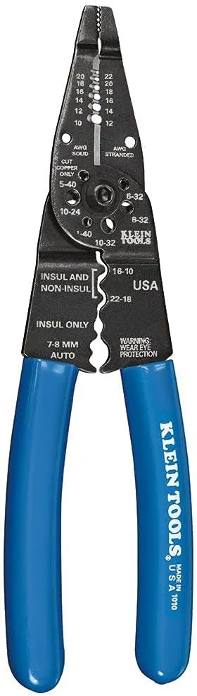 Klein Tools 1010 Multi-Purpose Long Nose Wire Cutter, Crimper, Stripper & Bolt Cutter – 8-Inch Electrician’s Tool 74404-4 — Klein Tools
