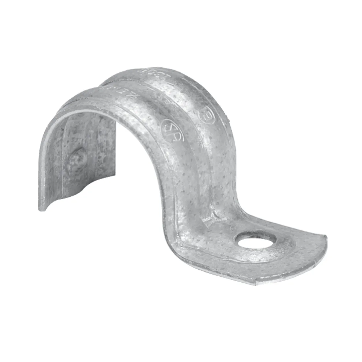 Iberville CI1304 1/2 in. One-Hole EMT Conduit Strap, Galvanized Steel