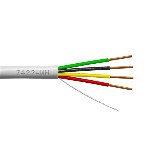 Provo Z422-WH 22/4 Solid Security and Alarm Cable FT4 - White 300M