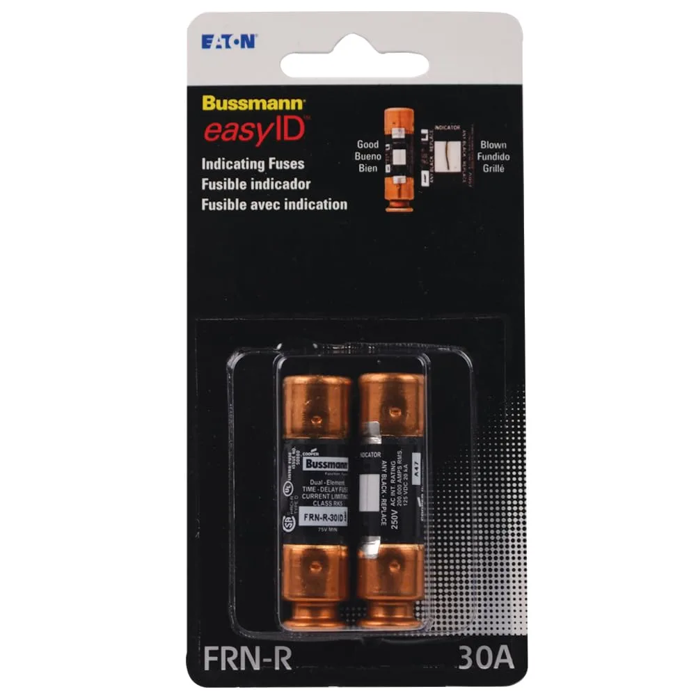 Eaton Bussmann FRN-R-30 Fusetron Dual-Element Time-Delay Fuse 30A 250V Class RK5