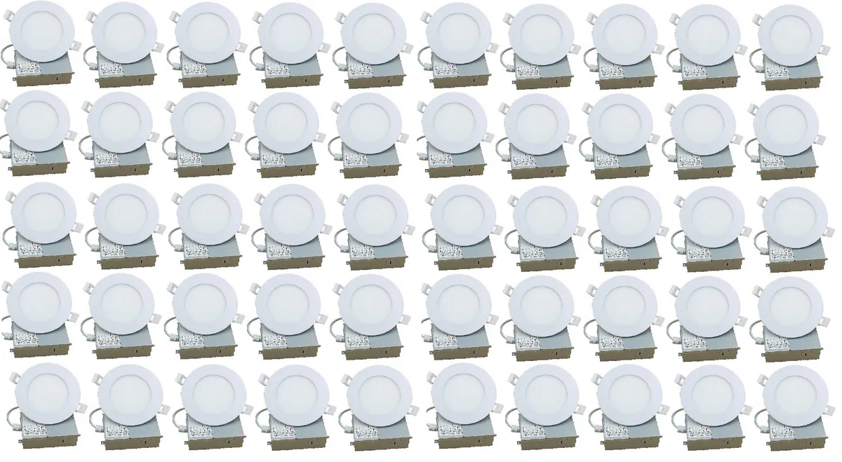 Lightrix 4” LED Slim Panel 9W 750LM Potlight 4K (Pack of 40) — Certified (9W, 80W)