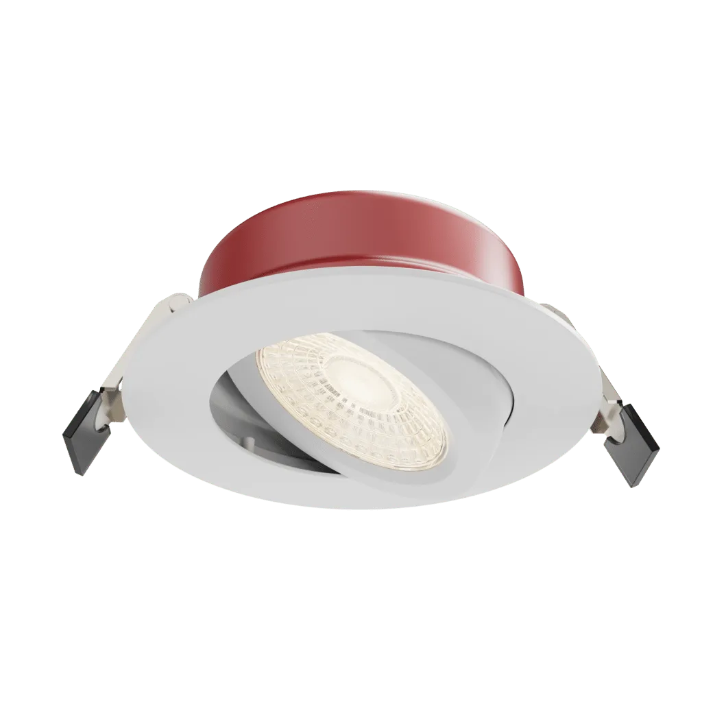 Votatec VO-GRP4W10-120-D-5Way-FR 4 Inch Fire Rated Gimbal Round Slim LED Pot Light 10W 5CCT 120V — VOTATEC (10W, 2700K)